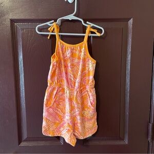 Cat & Jack Toddler Girls Orange & Pink Romper 4T